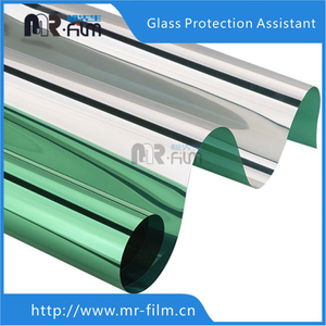 Window Film One Way Mirror Film Daytime Privacy Static Non-Adhesive Decorative Heat Control Anti UV Window Tint for Home and Office, Silver