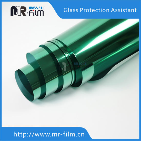 High Heat Rejection Pet One Way Mirror Building Window Film Sliver Blue Sliver Green Building Window Tinting Film