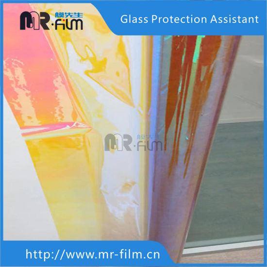 Dichroic Building Tint Glass Finish Blaze Iridescent Window Film for Acrylic Panels Decoration