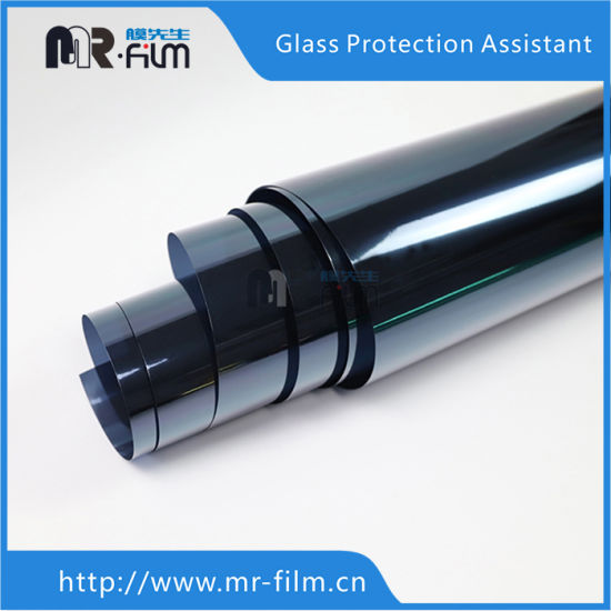 High Heat Rejection Pet One Way Mirror Building Window Film Sliver Blue Sliver Green Building Window Tinting Film